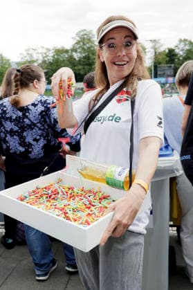 Mareike Fell at the Kicken mit Herz charity soccer game to benefit the UKE s pediatric ward at Hoheluft Stadium in Hamburg, September 6, 2026 Foto:xgbrcix xFuturexImagex kicken_6903