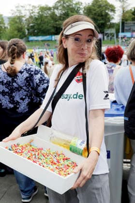 Mareike Fell at the Kicken mit Herz charity soccer game to benefit the UKE s pediatric ward at Hoheluft Stadium in Hamburg, September 6, 2026 Foto:xgbrcix xFuturexImagex kicken_6904