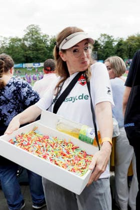 Mareike Fell at the Kicken mit Herz charity soccer game to benefit the UKE s pediatric ward at Hoheluft Stadium in Hamburg, September 6, 2026 Foto:xgbrcix xFuturexImagex kicken_6905