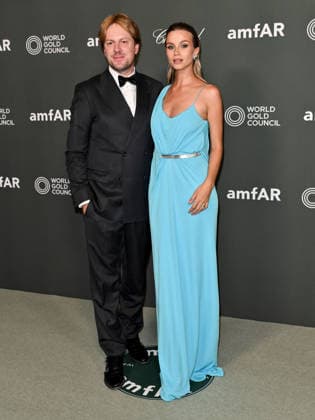 IPA88202546 - Venice, 83rd Venice International Film Festival 2026 - Night 5 - AMFAR Red Carpet. Pictured: Christopher Aleo, Simona Jakstaite  Copyright: xSimonexComix xPoolxPhotoxEventsx08x 88202546