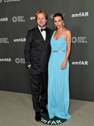 IPA88202544 - Venice, 83rd Venice International Film Festival 2026 - Night 5 - AMFAR Red Carpet. Pictured: Christopher Aleo, Simona Jakstaite  Copyright: xSimonexComix xPoolxPhotoxEventsx08x 88202544