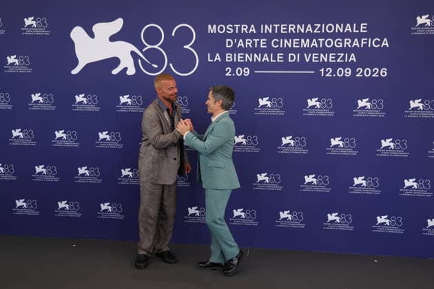 September 6, 2026, Venice, Italy: Mexican director Gael Garcia Bernal and Puertorican actor and singer Ricky Martin attend the photocall of the film Hombre al agua during the 83rd Venice International Film Festival. Venice Italy  - ZUMAs197 20260906_aaa_s197_087 Copyright: xMarcoxBaradax