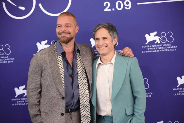 September 6, 2026, Venice, Italy: Puertorican actor and singer Ricky Martin and Mexican director Gael Garcia Bernal attend the photocall of the film Hombre al agua during the 83rd Venice International Film Festival. Venice Italy  - ZUMAs197 20260906_aaa_s197_146 Copyright: xMarcoxBaradax