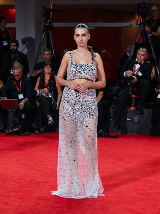 IPA88207274 - Venice, 83rd Venice International Film Festival 2026 - Night 5 - Filming Italy red carpet - Pictured: Letizia AmÃ²  Copyright: xManuelexMangiarottix xPoolxPhotoxEventsx08x 88207274