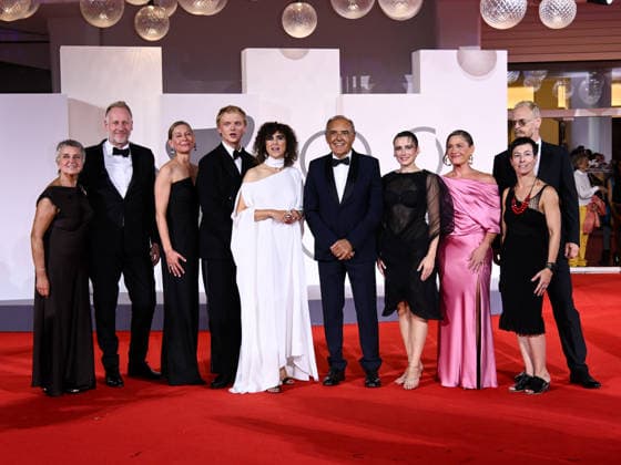 IPA88209476 - Venice, 83rd Venice International Film Festival 2026 - Night 5 - Red carpet for the film *Kvinde ukendt* (*Woman Unknown*). Pictured: Mikael Rieks, Maren Louise Käehne, Thorbjorn Hedegaard, May el-Toukhy, Mathilde Arcel, Carsten Bjornlund, Marina Bouras, Alberto Barbera  Copyright: xAlbertoxTerenghi PoolxPhotoxEvenx xPoolxPhotoxEventsx08x 88209476
