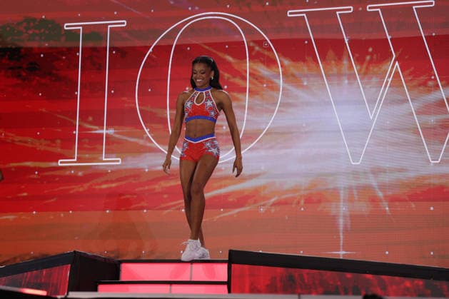 McKenzie Kerry, Miss Iowa, participates in the fitness segment of Miss America 2027 at the West Palm Beach Convention Center in West Palm Beach, Florida on Sunday, September 6, 2026.  MIA20260906132 GaryxIxRothstein