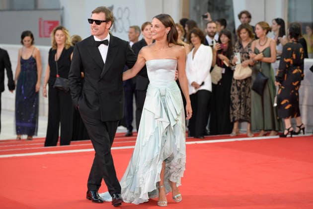 The echo chamber red carpet in Venice Lido - 06 Sep 2026 Michael Fassbender (l) and Alicia Vikander (r) attend the red carpet of movie The echo chamber during the 83rd Venice Film Festival at Palazzo del cinema. Venice Lido Italy Copyright: xMarioxCartellix xSOPAxImagesx _DSC9603
