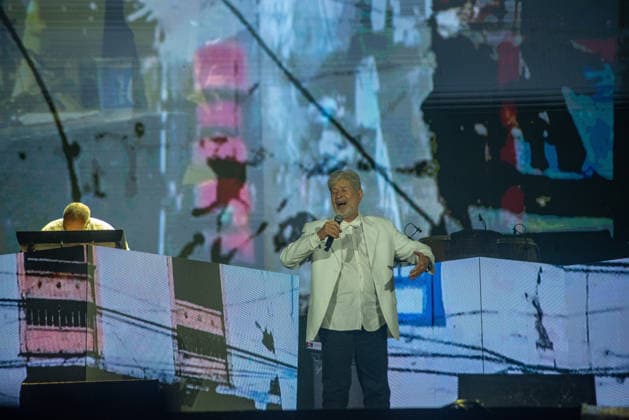 RIO DE JANEIRO, RJ - 06.09.2026: ROCK IN RIO 2026 - Baiana System on the Sunset stage on the third day of Rock in Rio 2026, Sunday, September 6th, amidst heavy rain, at Cidade do Rock, Barra, Rio de Janeiro, RJ. x3011595x  CristianexMota