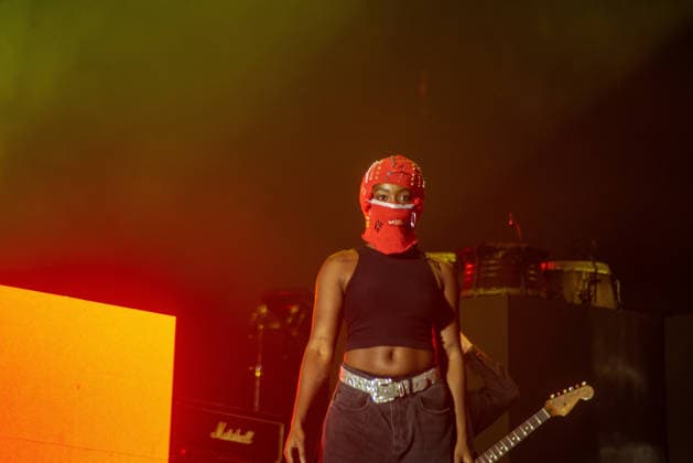 RIO DE JANEIRO, RJ - 06.09.2026: ROCK IN RIO 2026 - Baiana System performing on the Sunset stage on the third day of Rock in Rio 2026, Sunday, September 6th, amidst heavy rain, at Cidade do Rock, Barra, Rio de Janeiro, RJ. x3011600x  CristianexMota