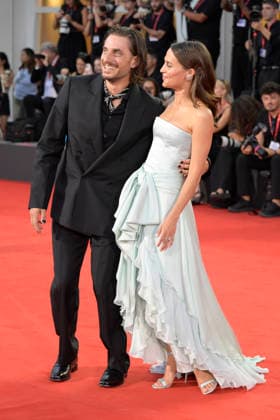 September 6, 2026, Venice Lido, Italy: Luca Marinelli (l) and Alicia Vikander (r) attend the red carpet of movie The echo chamber during the 83rd Venice Film Festival at Palazzo del cinema. Venice Lido Italy - ZUMAs197 20260906_aaa_s197_454 Copyright: xMarioxCartellix