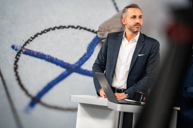 Ulrich Siegmund, AfD’s top candidate; Election Night for the 2026 Saxony-Anhalt State Parliamentary Election; Magdeburg Exhibition Center; main election rally, Magdeburg, Saxony-Anhalt, Germany; Exhibition Center