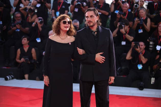 83rd Venice International Film Festival in Venice, Italy - 06 Sep 2026. American actress Susan Sarandon and Italian actor Luca Marinelli attend the red carpet of the film The Echo Chamber at the 83rd Venice International Film Festival at the Sala Grande. The Filming Italy Venice Award delegation, with 80 international and national guests, will also walk this carpet afterward. Venice Italy Copyright: xMarcoxBaradax xSOPAxImagesx 20260906_RED CARPET THE ECHO CHAMBER AND HOMBRE AL AGUA-1606