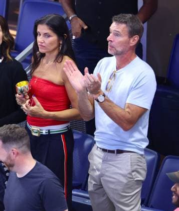 US Open - Scott Foley And Marika Dominczyk In The Stands Actor Scott Foley with his wife Marika Dominczyk attend round of 16 at the US Open in New York, NY on September 7, 2026. Photo by Dylan Travis ABACAPRESS.COM New York NY United States  Copyright: xDylanxTravis ABACAx