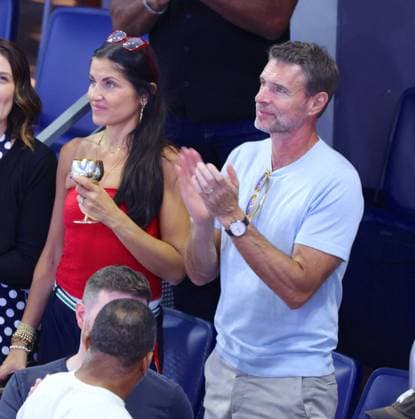 US Open - Scott Foley And Marika Dominczyk In The Stands Actor Scott Foley with his wife Marika Dominczyk attend round of 16 at the US Open in New York, NY on September 7, 2026. Photo by Dylan Travis ABACAPRESS.COM New York NY United States  Copyright: xDylanxTravis ABACAx