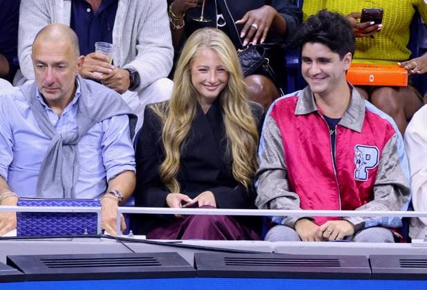 US Open - Kristen Thoms and Jasper Soloff In The Stands Stefanos Tsitsipas s girlfriend Kristen Thoms and Jasper Soloff attend round of 16 at the US Open in New York, NY on September 7, 2026. Photo by Dylan Travis ABACAPRESS.COM New York City NY United States  Copyright: xDylanxTravis ABACAx