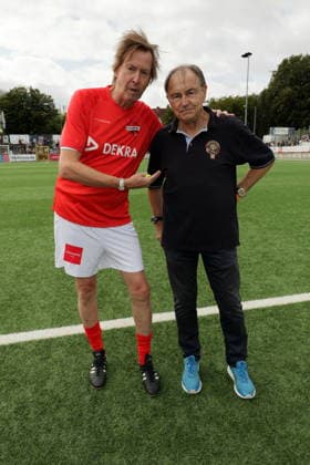 KICKEN MIT HERZ 2026 Lou Richter, Ewald Lienen, Kicken mit Herz —the charity soccer match to benefit the pediatric ward at the UKE—at Hoheluft Stadium, Hamburg, September 6, 2026 Copyright: xEventpressxMPx