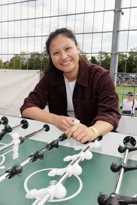 KICKEN MIT HERZ 2026 Linh Tran, Kicken mit Herz, the charity soccer match to benefit the UKE s pediatric ward at Hoheluft Stadium, Hamburg, September 6, 2026 Copyright: xEventpressxMPx