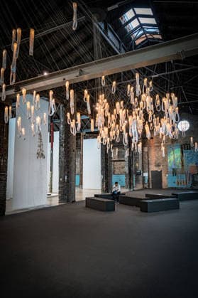 Berlin Reinickendorf Wilhelm Hallen Wilhelmhallen on Kopenhagener Straße, a listed former industrial site, emerging hub of the creative industries Art Festival Hallen 07 Berlin Art Week 2026 July 9, 2026 Berlin