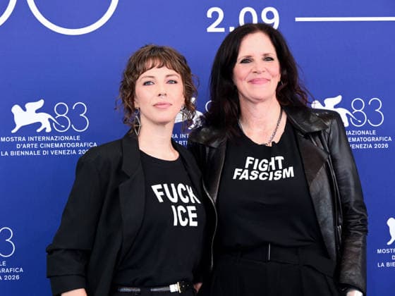 IPA88236275 - Venice, 83rd Venice International Film Festival 2026 - Day 6 - Photocall for the film They re Here. Pictured: Laura Poitras, Rachel Lauren Mueller  Copyright: xAlbertoxTerenghix xPoolxPhotoxEventsx08x 88236275