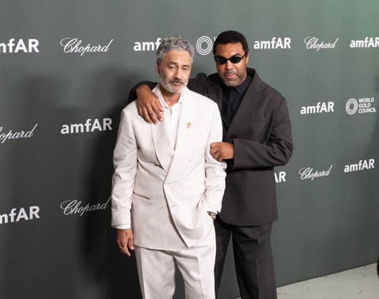amfAR Gala Venezia 2026 VENICE, ITALY - SEPTEMBER 06: Taika Waititi and a guest attend the amfAR Gala Venezia 2026 presented by World Gold Council at Hilton Molino Stucky on September 06, 2026 in Venice, Italy. CAP KA Kristina Afanasyeva Venice ITALY Copyright: xKristinaxAfanasyeva CapitalxPicturesx