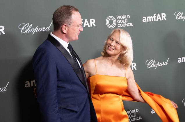 amfAR Gala Venezia 2026 VENICE, ITALY - SEPTEMBER 06: Kyle Clifford and Pamela Anderson attend the amfAR Gala Venezia 2026 presented by World Gold Council at Hilton Molino Stucky on September 06, 2026 in Venice, Italy. CAP KA Kristina Afanasyeva Venice ITALY Copyright: xKristinaxAfanasyeva CapitalxPicturesx