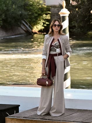 IPA88237436 - Venice, 83rd Venice International Film Festival 2026 - Day 6 - Arrivals at the Excelsior Hotel™s pier - Pictured: Elda Alvigini  Copyright: xManuelexMangiarottix xPoolxPhotoxEventsx08x 88237436