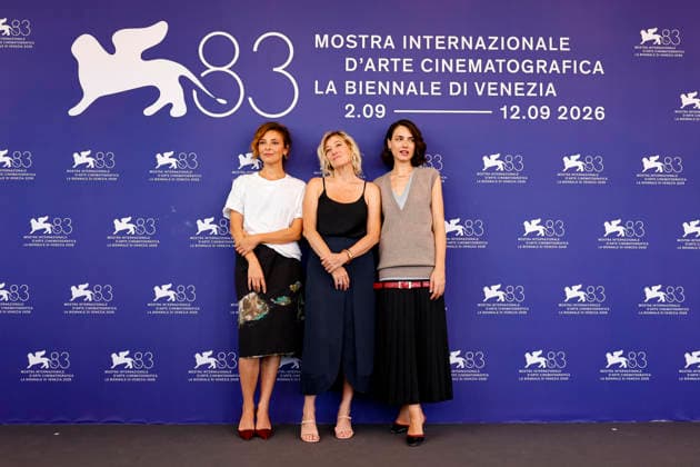 September 7, 2026, Venice, ITALY: (L-R) Jasmine Trinca, Valeria Bruni Tedeschi, Romana Maggiora Vergano pose for the photocall of the ˜L™Estranea (The Spiral) at the 83rd annual Venice International Film Festival, in Venice, Italy, 07 September 2026. The movie is presented in official competition Venezia83 at the festival running from 02 to 12 September 2026. ANSA FABIO FRUSTACI. Venice ITALY  - ZUMAa110 20260907_zaf_a110_027 Copyright: xFabioxFrustacix
