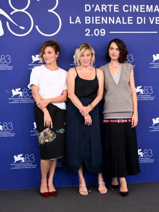 IPA88239891 - Venice, 83rd Venice International Film Festival 2026 - Day 6 - Photocall for *L™estranea* - Pictured: Jasmine Trinca, Valeria Bruni Tedeschi, Romana Maggiora Vergano  Copyright: xAlbertoxTerenghix xPoolxPhotoxEventsx08x 88239891