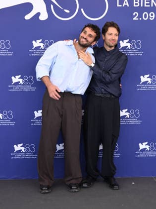 IPA88239931 - Venice, 83rd Venice International Film Festival 2026 - Day 6 - Photocall for *L™estranea* - Pictured: Salvatore De Chirico, Paolo Strippoli  Copyright: xAlbertoxTerenghix xPoolxPhotoxEventsx08x 88239931