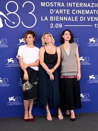 IPA88239888 - Venice, 83rd Venice International Film Festival 2026 - Day 6 - Photocall for *L™estranea* - Pictured: Jasmine Trinca, Valeria Bruni Tedeschi, Romana Maggiora Vergano  Copyright: xAlbertoxTerenghix xPoolxPhotoxEventsx08x 88239888