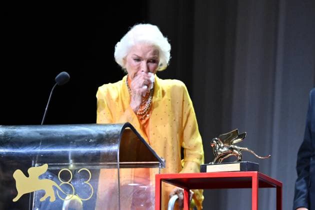 September 7, 2026, Venice, Rome, Italy: Ellen Burstyn during the Golden Lion for Lifetime Achievement Award ceremony at the 83rd Venice Film Festival. Venice, September 7, 2026 Venice Italy  - ZUMAa289 20260907_zia_a289_183 Copyright: xMariaxLauraxAntonellix xAgfx