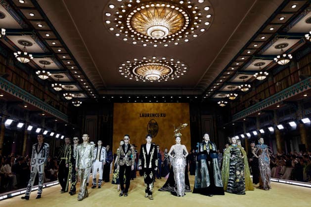 (260907) -- BEIJING, Sept. 7, 2026 -- Models present creations as part of the latest Haute Couture collection by Chinese designer Laurence Xu during the opening ceremony of SS2027 Beijing Fashion Week in Beijing, capital of China, Sept. 7, 2026. SS2027 Beijing Fashion Week kicked off on Monday. ) CHINA-BEIJING-SS2027 BEIJING FASHION WEEK-LAURENCE XU (CN) GaoxJing 