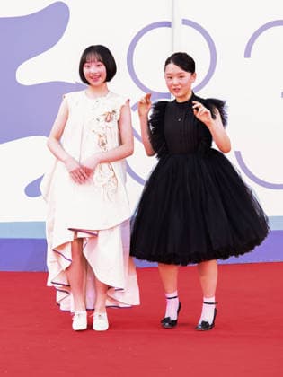 IPA88243070 - Venice, 83rd Venice International Film Festival 2026 - Night 6 - Red Carpet for the film LOOK BACK - Pictured: Rokka Okada, Furi Nanase  Copyright: xAlbertoxTerenghix xPoolxPhotoxEventsx08x IPA88243070