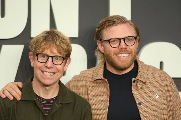 Oasis: Don t Look Back in Anger UK premiere, Cineworld Leicester Square, London, UK, 07 September 2026 Josh Widdicombe and Rob Beckett at the UK premiere of Oasis: Don t Look Back in Anger, Cineworld Leicester Square, London, UK, 07 September 2026., Credit:Julie Edwards Avalon United Kingdom, London Copyright: xJuliexEdwardsx xAvalonx 1132030232
