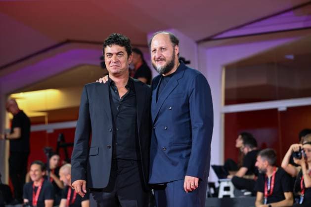 September 7, 2026, Venice, Rome, Italy: Riccardo Scamarcio and Fausto Russo Alesi on the red carpet for Children of the Monkey at the 83rd Venice International Film Festival, Venice, September 7, 2026. Venice Italy  - ZUMAa289 20260907_zia_a289_483 Copyright: xMariaxLauraxAntonellix xAgfx