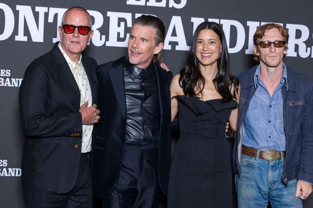 Padraic McKinley, Ethan Hawke, Julia Jones, and Austin Amelio – Photocall for the premiere of the film The Smugglers at the Pathé Palace in Paris, France, on September 7, 2026. Olivier Borde, Bestimage. Photocall for The Smugglers at the Pathé Palace in Paris, France, September 7, 2026 @ Olivier Borde, France Copyright: xOLIVIERxBORDEx xBESTIMAGExOLIVIERxBORDEx xBESTIMAGEx