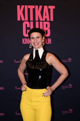 Actress Sexy at a photo call for the premiere of the film *Kitkat Club Kinks of Berlin* at the Kino International in Berlin on September 7, 2026. Premiere of the film *Kitkat Club Kinks of Berlin* at the Kino International in Berlin