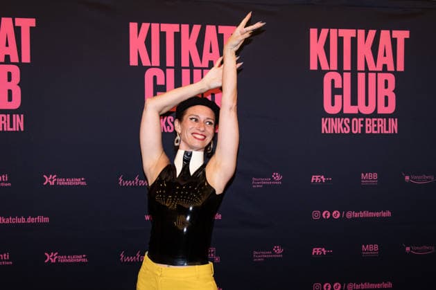 Actress Sexy at a photo call for the premiere of the film *Kitkat Club Kinks of Berlin* at the Kino International in Berlin on September 7, 2026. Premiere of the film *Kitkat Club Kinks of Berlin* at the Kino International in Berlin