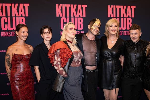 Photographer and director Philipp Fussenegger C with the cast and production team at the photo call for the premiere of the film *Kitkat Club Kinks of Berlin* at the Kino International in Berlin on September 7, 2026. Premiere of the film *Kitkat Club Kinks of Berlin* at the Kino International in Berlin