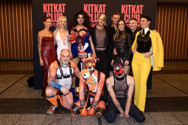Photographer and director Philipp Fussenegger C with the cast and production team at the photo call for the premiere of the film *Kitkat Club Kinks of Berlin* at the Kino International in Berlin on September 7, 2026. Premiere of the film *Kitkat Club Kinks of Berlin* at the Kino International in Berlin