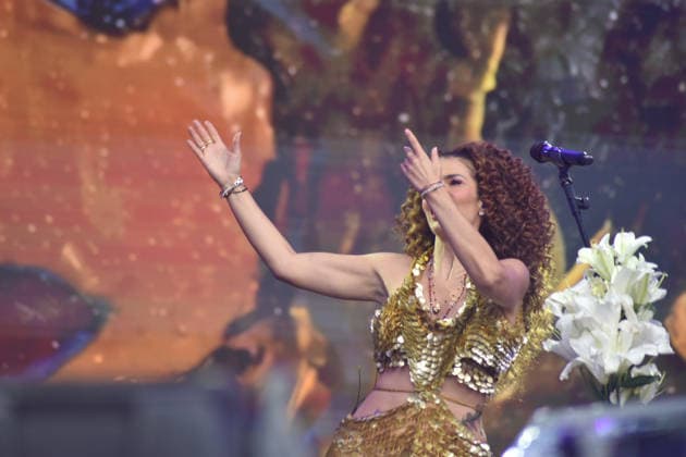 RIO DE JANEIRO, RJ - 07.09.2026: ROCK IN RIO 2026 - Vanessa Da Mata on the Sunset stage at Rock in Rio 2026, this Monday, September 7th. The band Nova Twins at the City of Rock, in Rio de Janeiro, RJ. x3012726x  CristianexMota