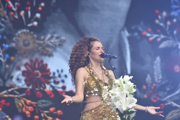 RIO DE JANEIRO, RJ - 07.09.2026: ROCK IN RIO 2026 - Vanessa Da Mata on the Sunset stage at Rock in Rio 2026, this Monday, September 7th. The band Nova Twins at the City of Rock, in Rio de Janeiro, RJ. x3012730x  CristianexMota