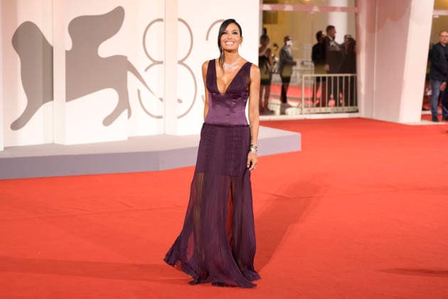 Delegazione Diva e Donna red carpet in Venice Lido - 07 Sep 2026 Elisabetta Gregoraci attends the red carpet of Delegazione during the 83rd Venice Film Festival at Palazzo del Cinema. Venice Lido Italy Copyright: xMarioxCartellix xSOPAxImagesx _DSC1020