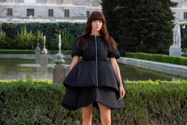 September 7, 2026, Madrid, Spain: A model parades with MadModa design during OMODA and Fashion Week Madrid in Madrid Jardines de Sabatini in Madrid. 7 of September of 2026 Spain Madrid Spain - ZUMAs197 20260907_aaa_s197_383 Copyright: xAtilanoxGarciax