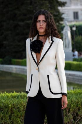 September 7, 2026, Madrid, Spain: A model parades with MadModa design during OMODA and Fashion Week Madrid in Madrid Jardines de Sabatini in Madrid. 7 of September of 2026 Spain Madrid Spain - ZUMAs197 20260907_aaa_s197_398 Copyright: xAtilanoxGarciax