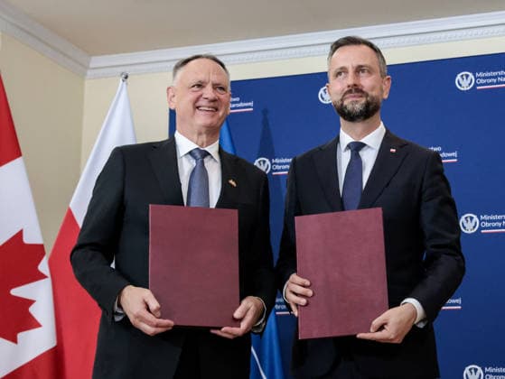 September 7, 2026, Kielce, Poland: Deputy Prime Minister and a Minister of Defence of Poland Wladyslaw Kosiniak-Kamysz (R) and Minister of Foreign Affairs of Canada David McGuinty (L) seen during the event. The politicians signed Memorandum of Understanding of bilateral defence cooperation between Canada and Poland. Kielce Poland - ZUMAs197 20260907_aaa_s197_435 Copyright: xDominikaxZarzyckax