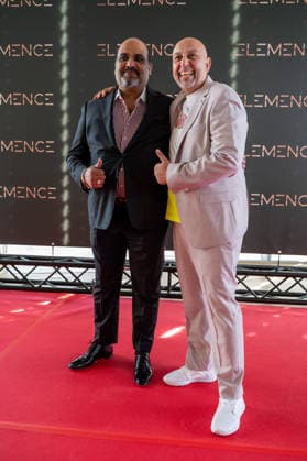 20260906 Elemence Product Launch COLOGNE, GERMANY SEPTEMBER 6, 2026 Jay Dhaliwal and Ramin Sayed at the Elemence product launch on September 6, 2026, in Cologne, North Rhine-Westphalia, Germany