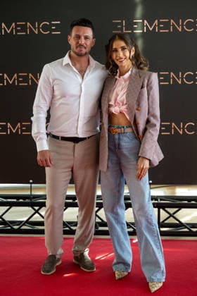 20260906 Elemence Product Launch COLOGNE, GERMANY SEPTEMBER 6, 2026 Nader Deljoo and Cathy Hummels at the Elemence product launch on September 6, 2026, in Cologne, North Rhine-Westphalia, Germany