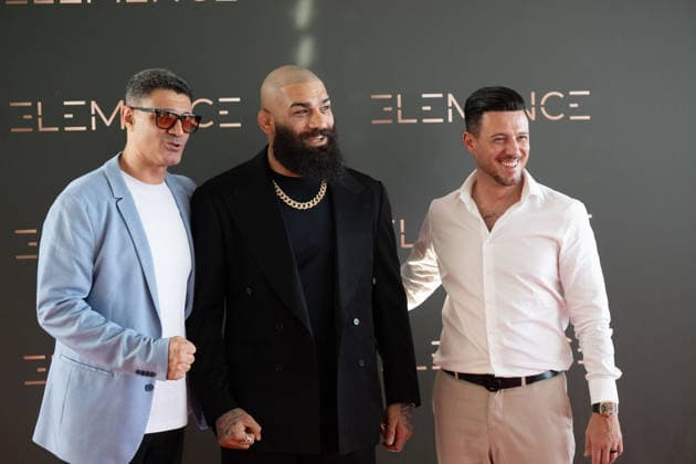20260906 Elemence Product Launch COLOGNE, GERMANY SEPTEMBER 6, 2026 Touraj Kolai, Pouya Rahmani, and Nader Deljoo at the Elemence product launch on September 6, 2026, in Cologne, North Rhine-Westphalia, Germany