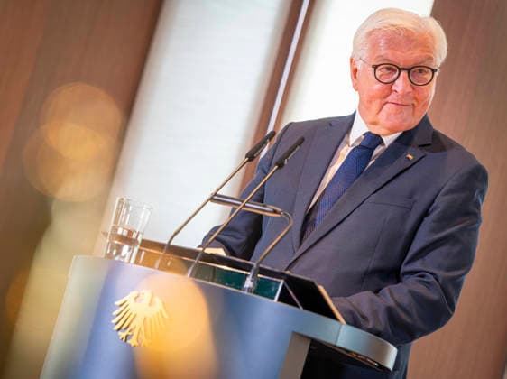 Frank Walter Steinmeier, EUR, Germany, Berlin, September 8, 2026: President Steinmeier awards the Grand Cross with Star of the Order of Merit of the Federal Republic of Germany to Nobel Prize in Literature laureate László Krasznahorkai